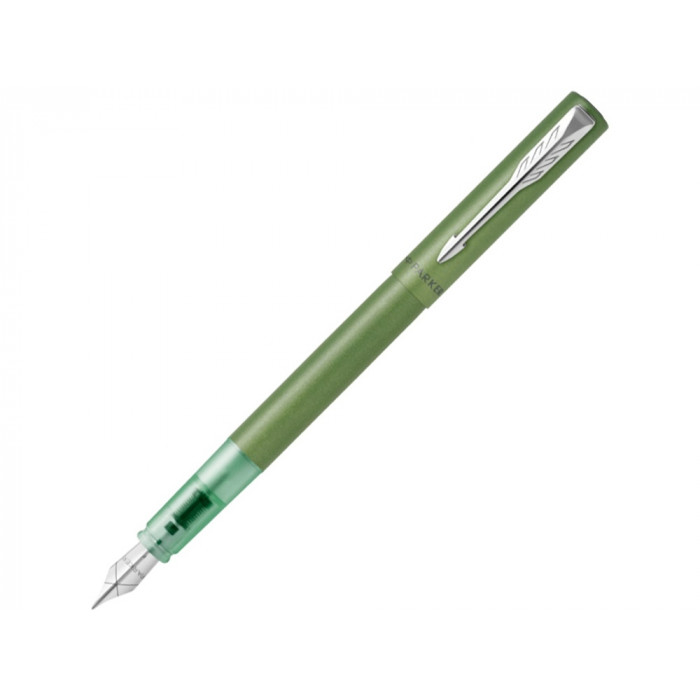 Перьевая ручка Parker Vector XL Green CT, цвет чернил blue, перо: F, в подарочной упаковке.