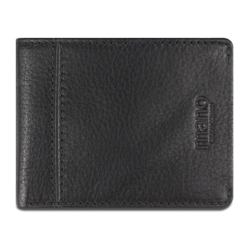 Бумажник Mano Don Montez, натуральная кожа в черном цвете, 11 х 8,4 см