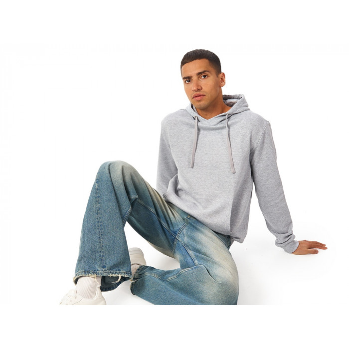 Толстовка унисекс Stream с капюшоном, серый меланж