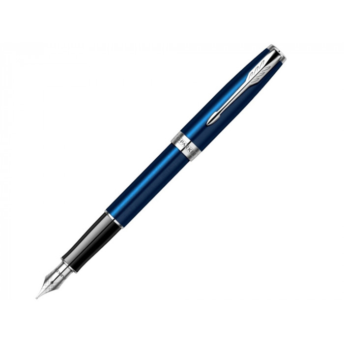 Перьевая ручка Parker Sonnet Blue Subtle CT, перо: F, цвет чернил: black, в подарочной упаковке