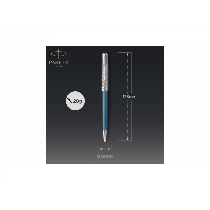 Шариковая ручка Parker Sonnet Premium Refresh BLUE CT, стержень: M, цвет чернил: black , в подарочной упаковке Шариковая ручка Parker Sonnet Premium Refresh BLUE CT, стержень: M, цвет чернил: black , в подарочной упаковке