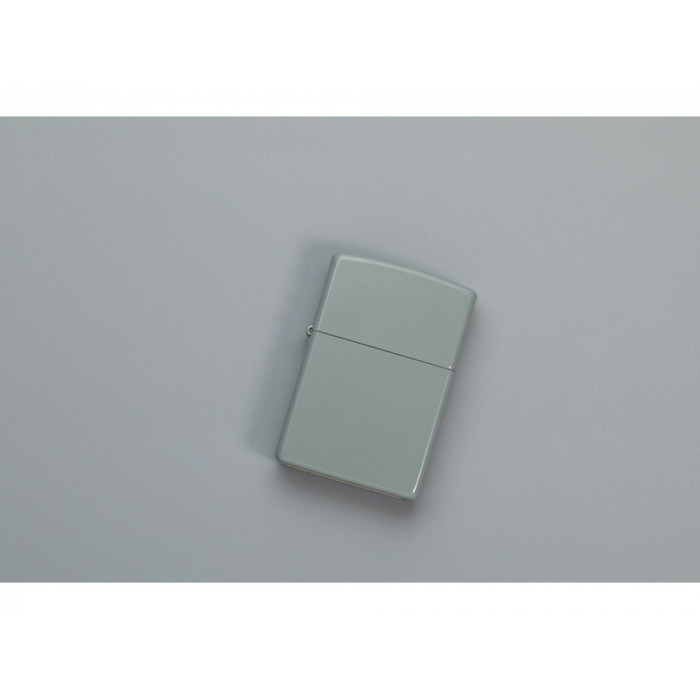 Зажигалка ZIPPO Classic с покрытием Flat Grey, латунь/сталь, серая, глянцевая, 38x13x57 мм