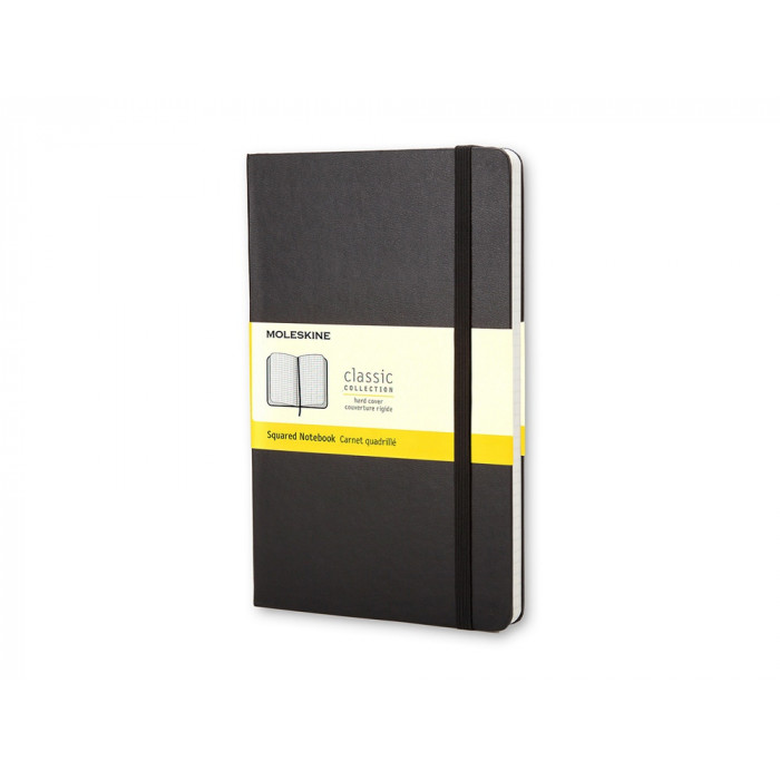 Записная книжка Moleskine Classic (в клетку) в твердой обложке, Large (13х21см), черный