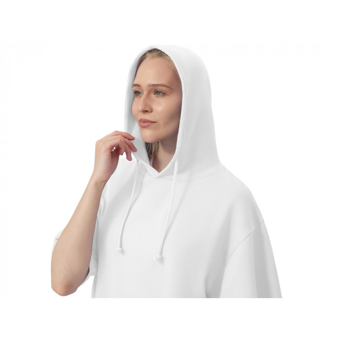 Худи оверсайз с коротким рукавом Warsaw унисекс, белый