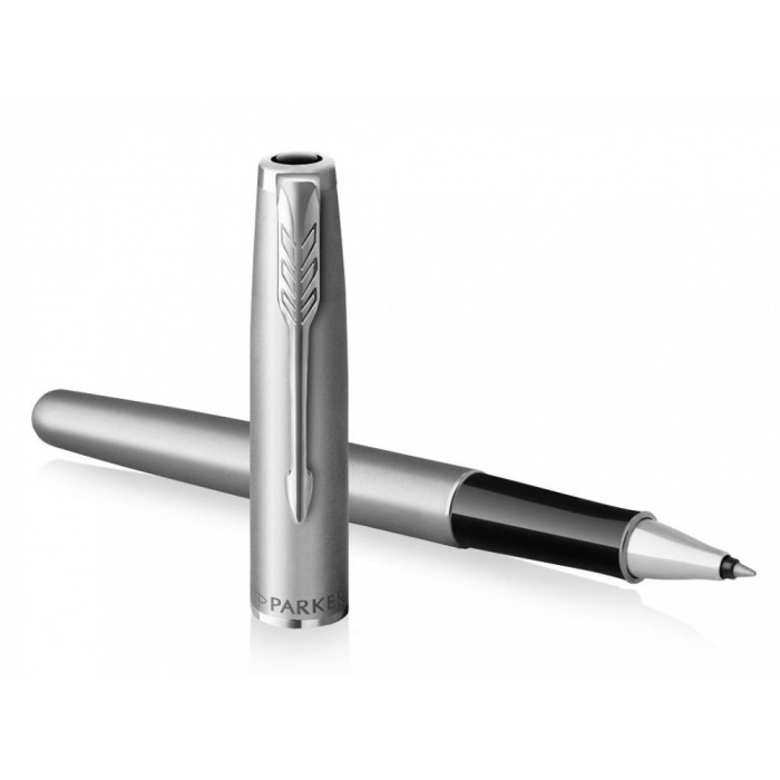 Ручка роллер Parker Sonnet T546  Stainless Steel CT, стержень: F, цвет чернил: black, в подарочной упаковке