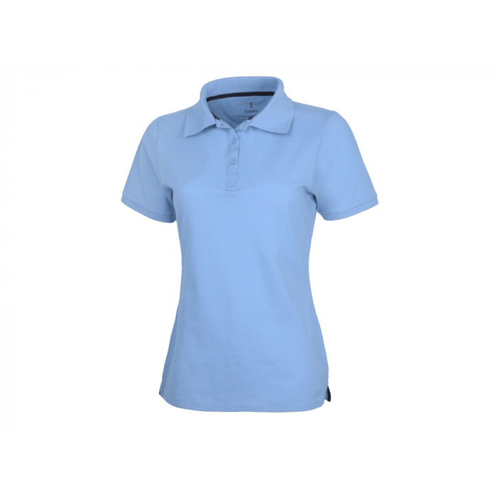 Calgary женская футболка-поло с коротким рукавом, голубой