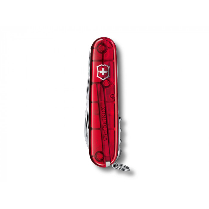 Нож перочинный VICTORINOX Huntsman, 91 мм, 15 функций, полупрозрачный красный