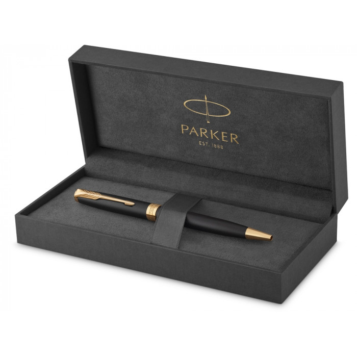 Ручка шариковая Parker Sonnet Core Matte Black GT, черный/золотистый