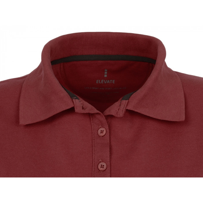 Calgary женская футболка-поло с коротким рукавом, бургунди