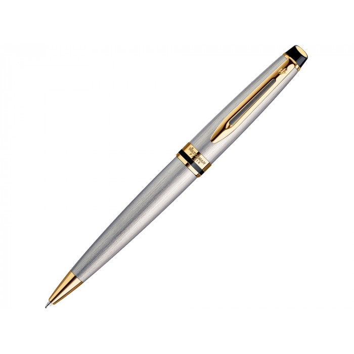 Шариковая ручка Waterman Expert 3, цвет: Stainless Steel GT, стержень: Mblue