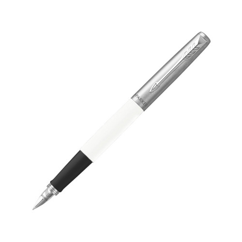 Перьевая ручка Parker Jotter White CT перо:F, цвет чернил: blue, в подарочной упаковке