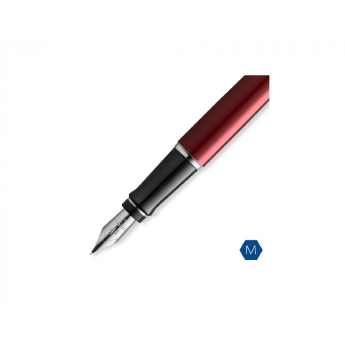 Перьевая ручка Waterman Expert Dark Red Lacquer CT Black, перо: M, цвет чернил: blue.