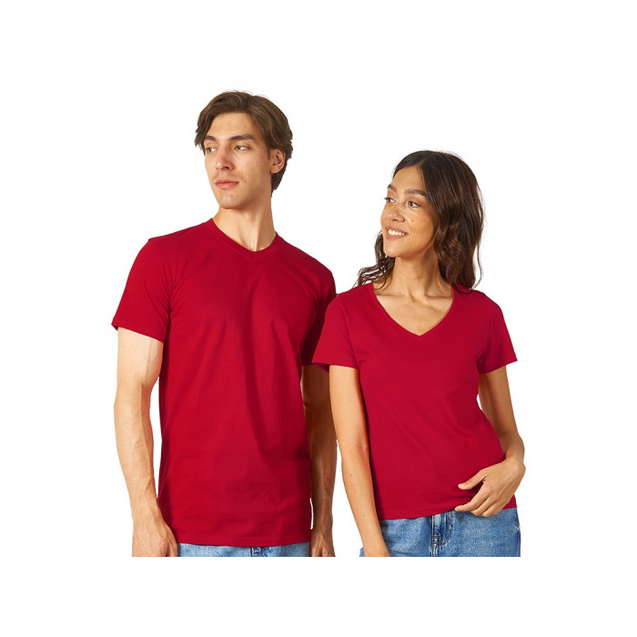 Футболка Heavy Super Club женская с V-образным вырезом, красный