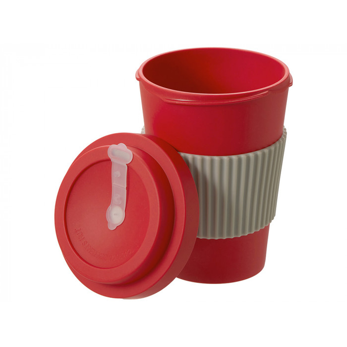 Термокружка Muffin из натуральных волокон, красный