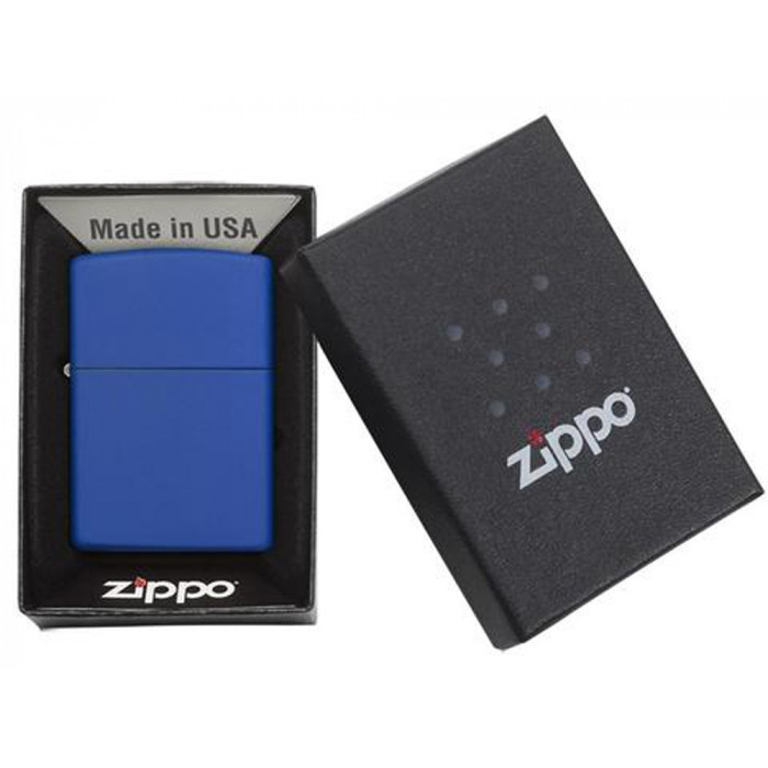 Зажигалка ZIPPO Classic с покрытием Royal Blue Matte, латунь/сталь, синяя, матовая, 38x13x57 мм