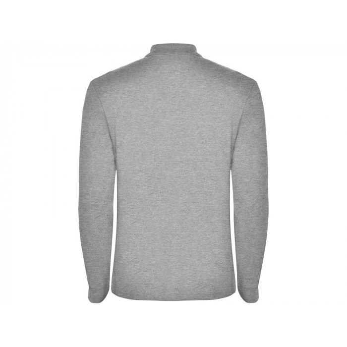 Рубашка поло Estrella мужская с длинным рукавом, серый меланж