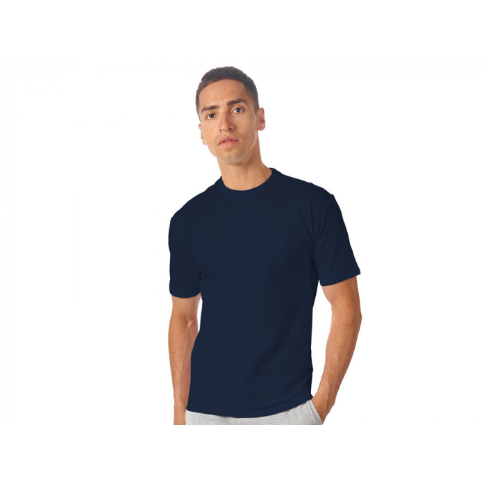 Футболка из френч терри Warsaw унисекс 220гр, темно-синий