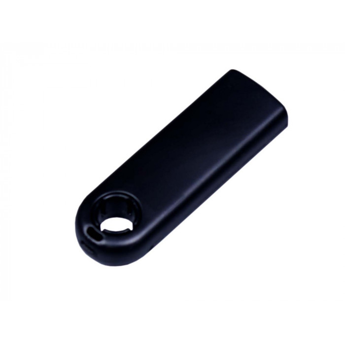 USB-флешка промо на 32 Гб прямоугольной формы, выдвижной механизм, черный