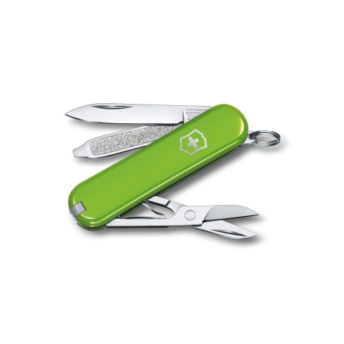 Нож-брелок VICTORINOX Classic SD Colors Smashed Avocado, 58 мм, 7 функций, салатовый