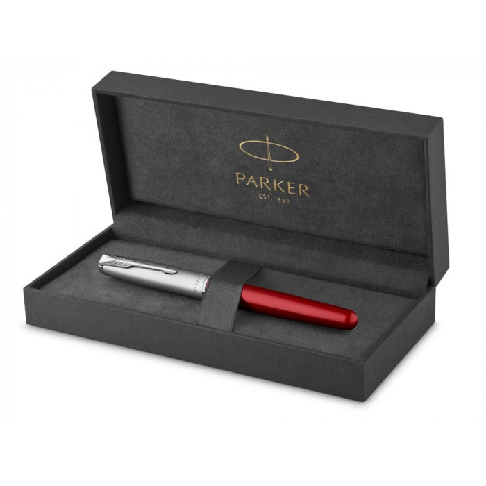 Ручка роллер Parker Sonnet T546  Red CT, стержень: F, цвет чернил: black, в подарочной упаковке