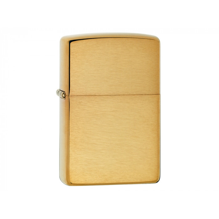 Зажигалка ZIPPO с покрытием Brushed Brass, латунь/сталь, золотистая, матовая, 38x13x57 мм