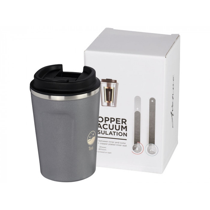 Герметичная медная вакуумная термокружка Thor объемом 360 мл, серый