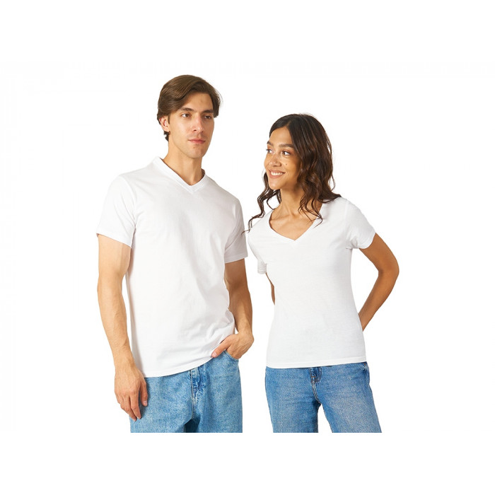 Футболка Heavy Super Club мужская с V-образным вырезом, белый