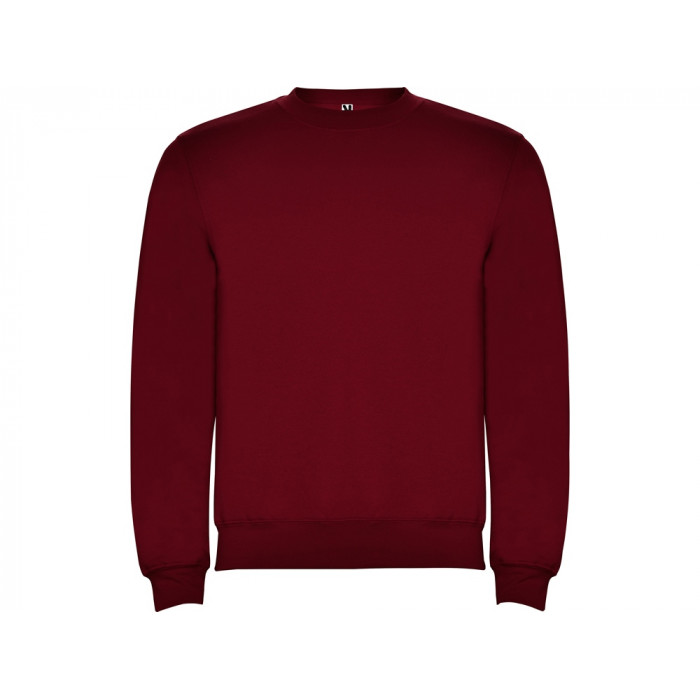 Свитшот с начесом Clasica унисекс, гранатовый
