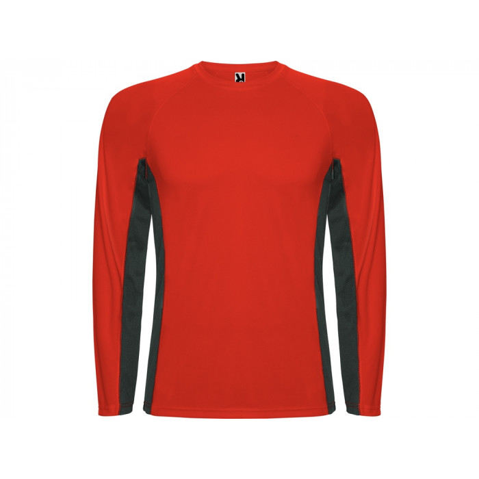 Футболка Shanghai  мужская с длинным рукавом, красный/графитовый