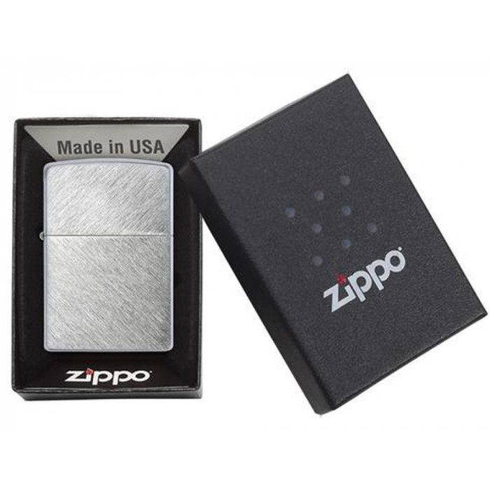 Зажигалка ZIPPO с покрытием Herringbone Sweep, латунь/сталь, серебристая, матовая, 38x13x57 мм