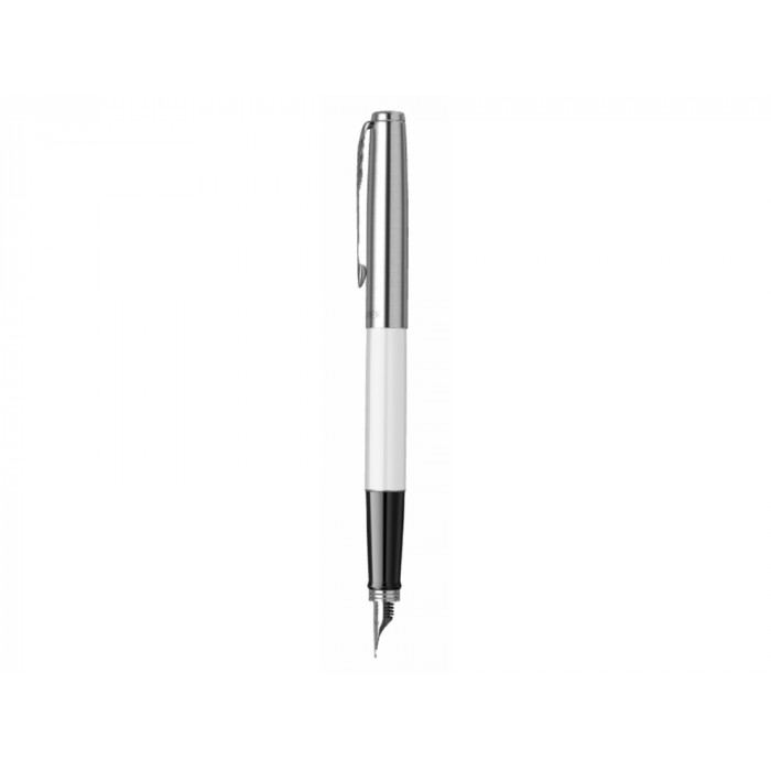 Перьевая ручка Parker Jotter White CT перо:F, цвет чернил: blue, в подарочной упаковке