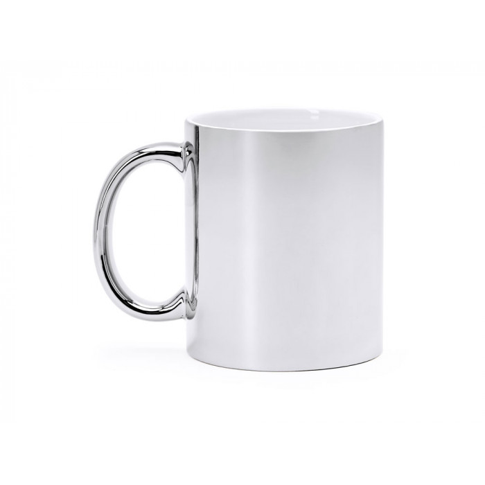 Кружка керамическая ZALA 350 мл, серебристый