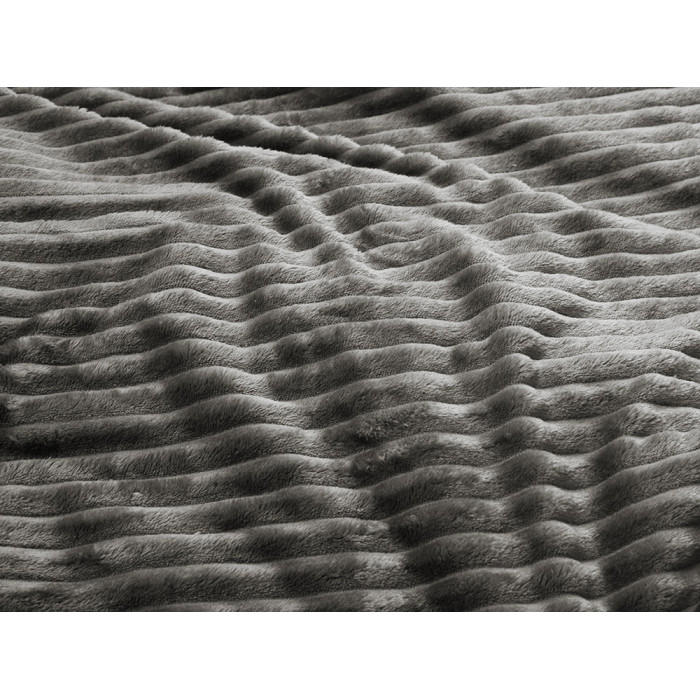 Плед Wave флисовый, серый