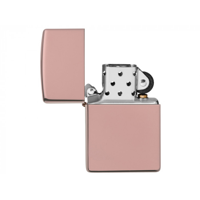 Зажигалка ZIPPO Classic с покрытием High Polish Rose Gold, латунь/сталь, розовое золото, 38x13x57 мм