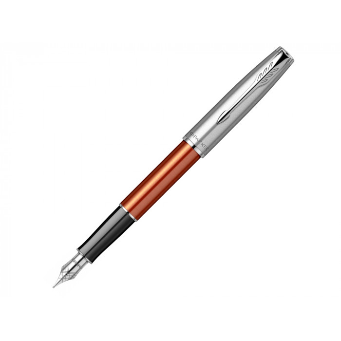 Перьевая ручка Parker Sonnet Essentials Orange SB Steel CT, перо: F, цвет чернил black, в подарочной упаковке.