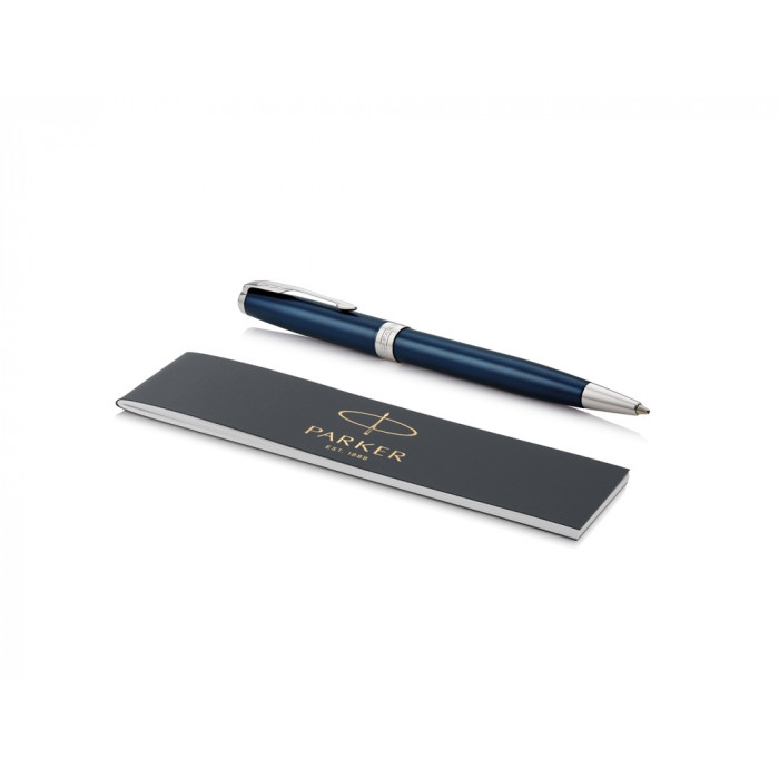 Ручка шариковая Parker Sonnet Core Subtle Blue CT, синий/серебристый