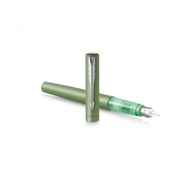 Перьевая ручка Parker Vector XL Green CT, цвет чернил blue, перо: F, в подарочной упаковке.