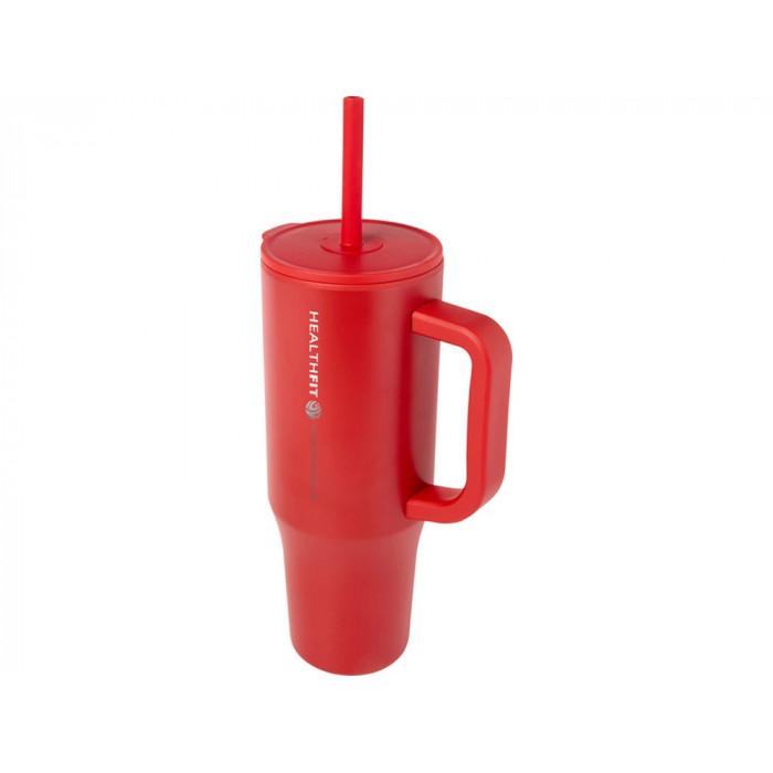 Brady термостакан с силиконовой трубочкой, 900 мл, сертифицированный согласно RCS- Красный