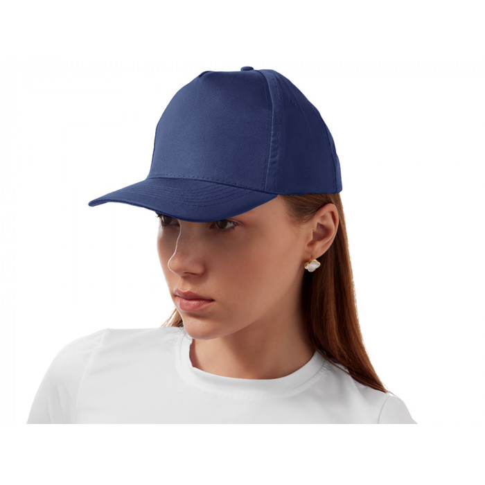 Бейсболка Poly 5-ти панельная 120гр, темно-синий