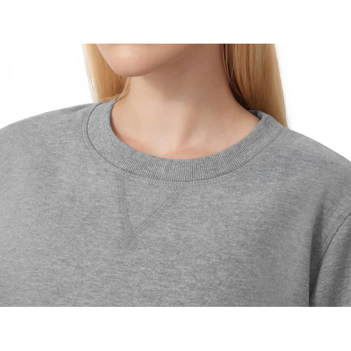 Свитшот оверсайз Lisbon унисекс, серый меланж