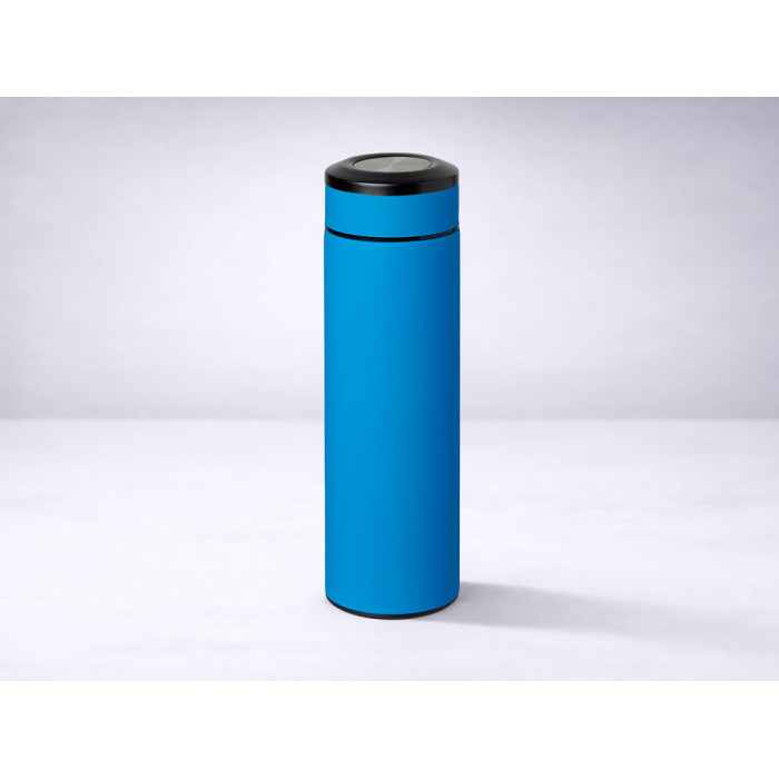 Термос Confident с покрытием soft-touch 420мл, голубой