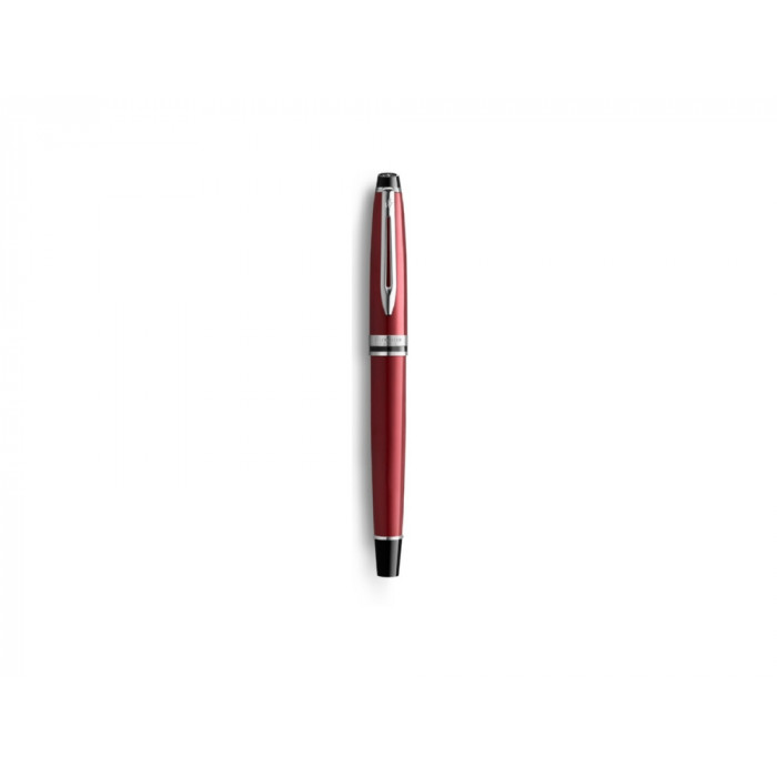 Ручка-роллер Waterman Expert Dark Red Lacquer CT Black, стержень: Fblk