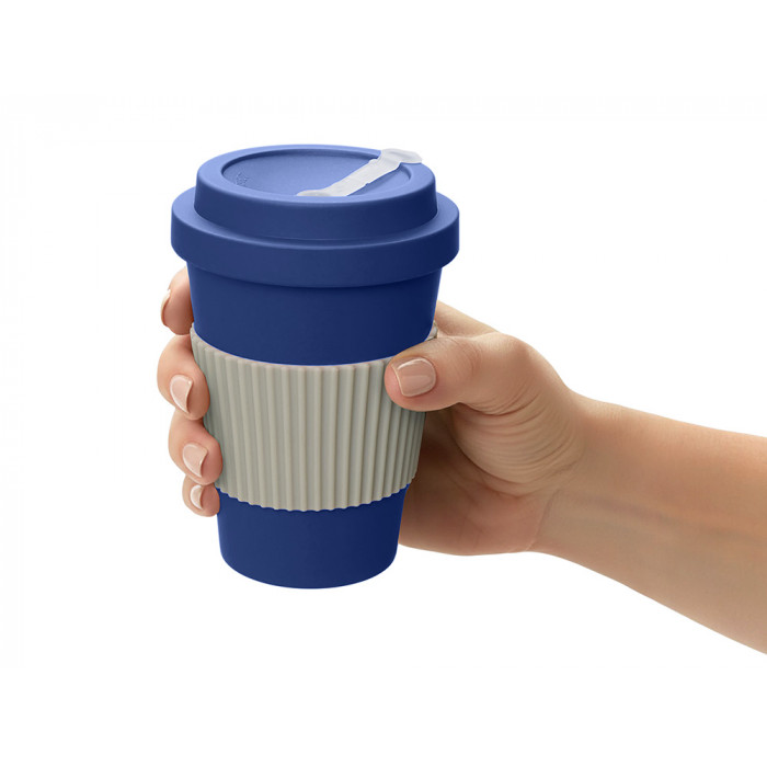 Термокружка Muffin из натуральных волокон, темно-синий