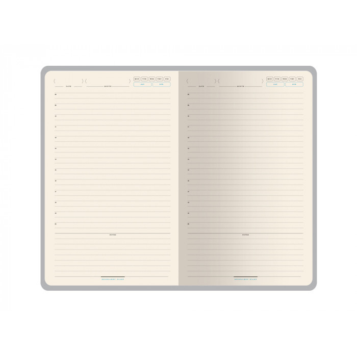 Ежедневник А5 недатированный Bridge, черный/серебристый