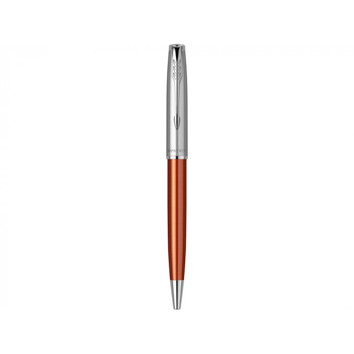 Шариковая ручка Parker Sonnet Essentials Orange SB Steel CT, цвет чернил black, перо: M, в подарочной упаковке.