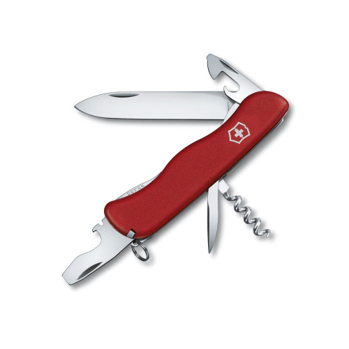 Нож перочинный VICTORINOX Picknicker, 111 мм, 11 функций, с фиксатором лезвия, красный