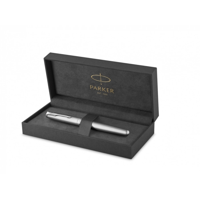 Перьевая ручка Parker Sonnet Entry Point Stainless Steel CT, перо: F, цвет чернил: black, в подарочной упаковке