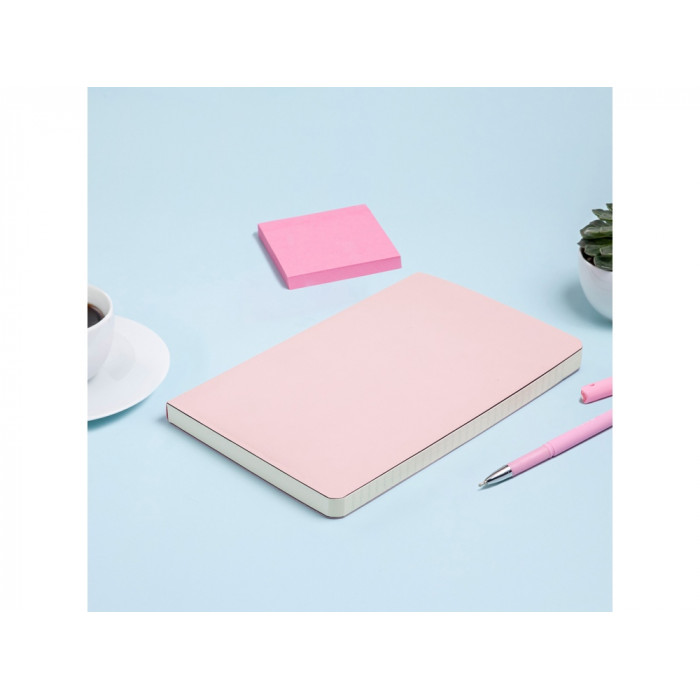 Ежедневник А5 недатированный Megapolis Velvet Flex, зефирный розовый