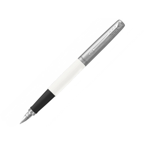 Перьевая ручка Parker Jotter, цвет ORIGINALS WHITE CT, цвет чернил синий/черный, толщина линии M, В БЛИСТЕРЕ