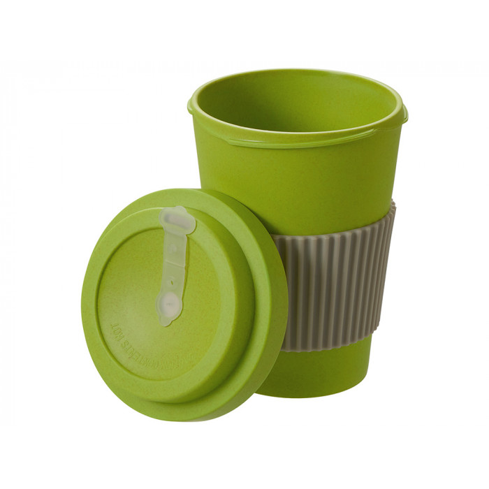 Термокружка Muffin из натуральных волокон, зеленое яблоко